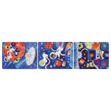 Puzzle pentru copii Aventura in Spatiu (3 in 1) si joc storytelling - imagine 7